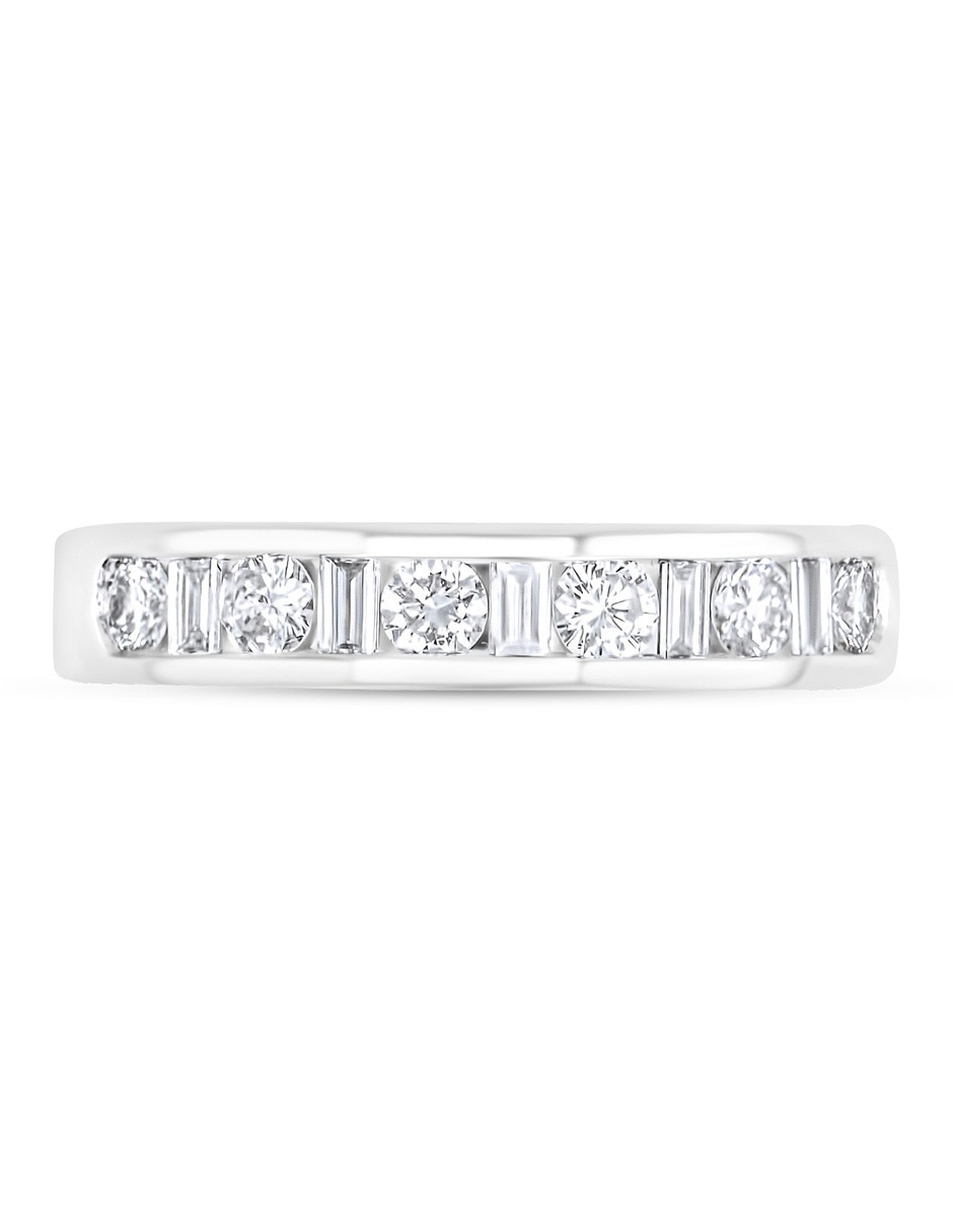 Churumbela de oro blanco 14 K Joyerías Bizzarro diamante