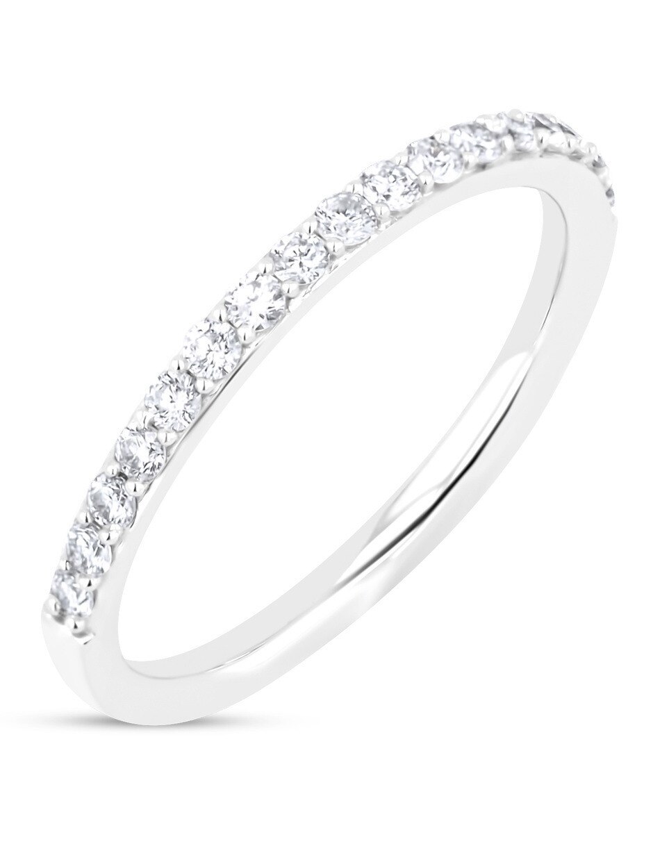 Churumbela de oro blanco 14 K Joyerías Bizzarro diamante