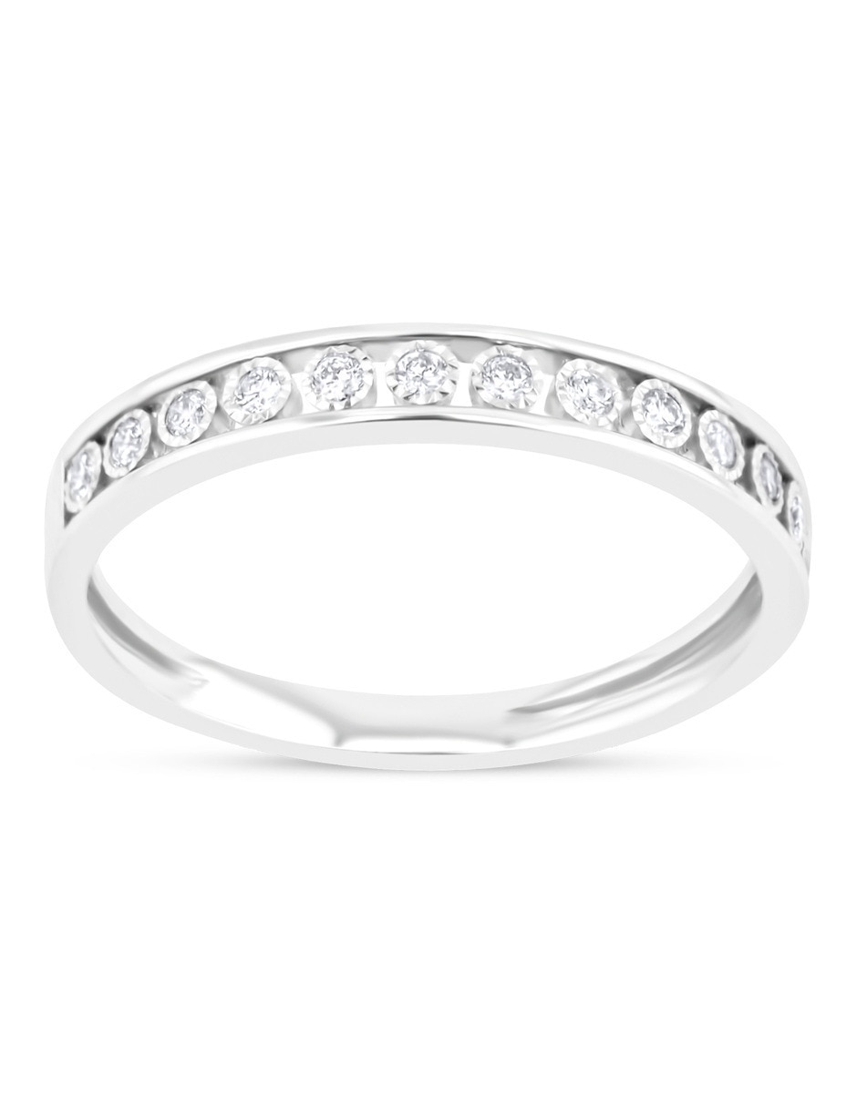 Churumbela de oro blanco 14 K Joyerías Bizzarro diamante