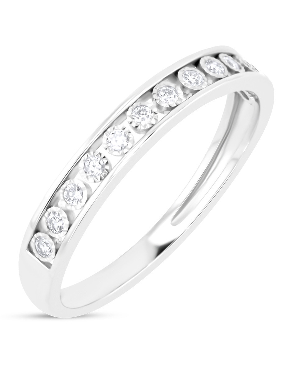 Churumbela de oro blanco 14 K Joyerías Bizzarro diamante