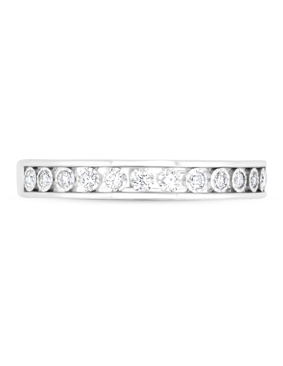 Churumbela de oro blanco 14 K Joyerías Bizzarro diamante