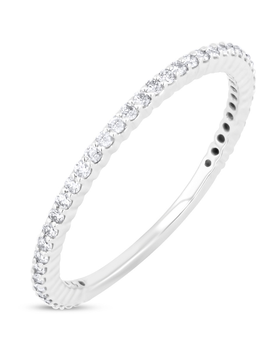 Churumbela de oro blanco 14 K diamante 2