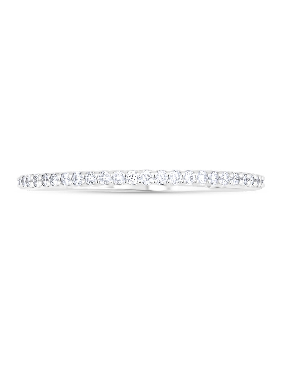 Churumbela de oro blanco 14 K diamante 5