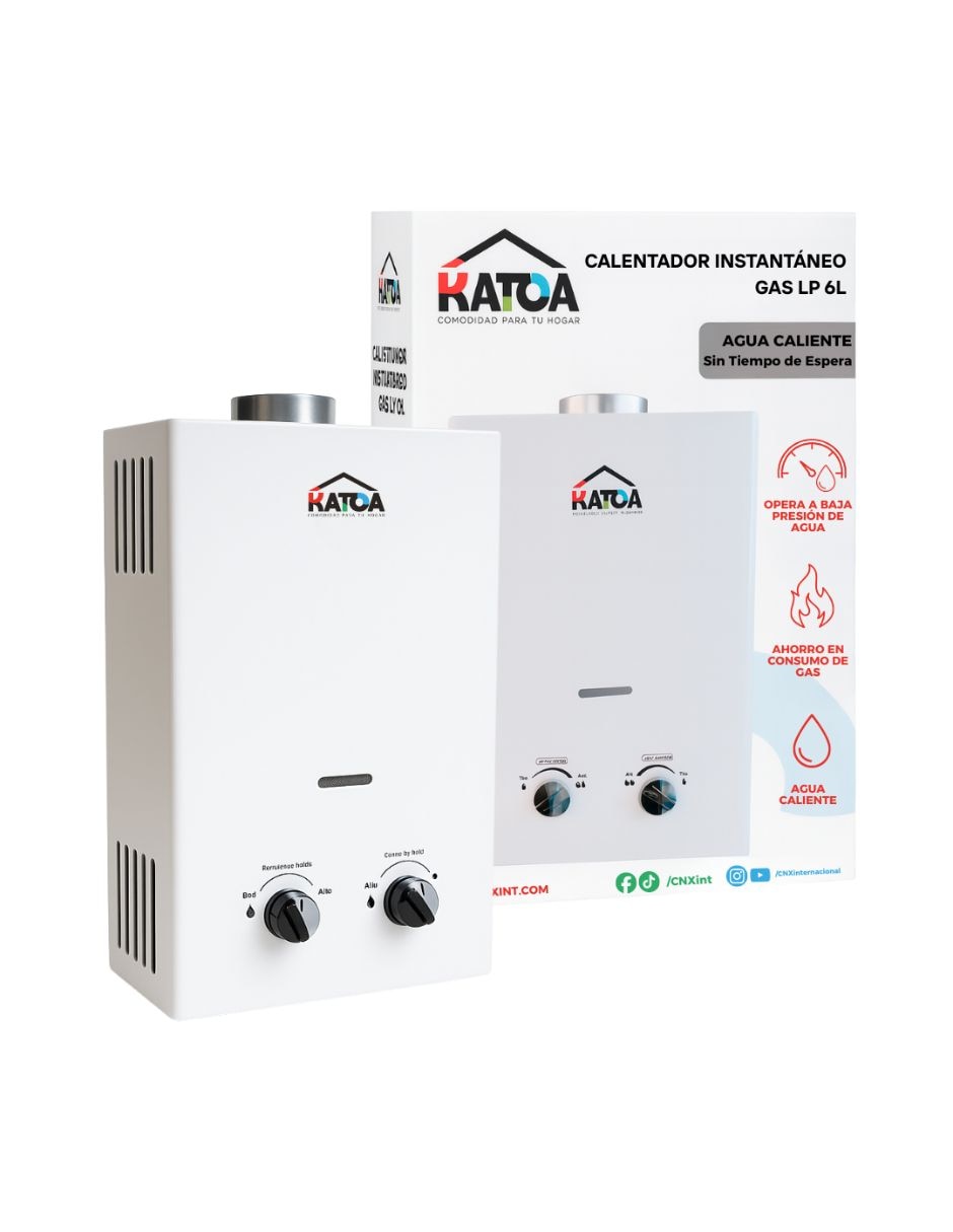 Calentador instantáneo Calentador 6 L Gas LP 3