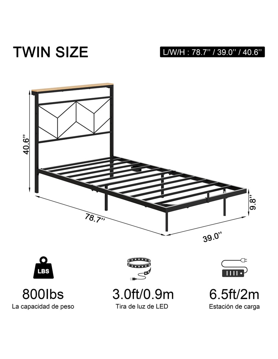 Base para cama armable Fabato de metal