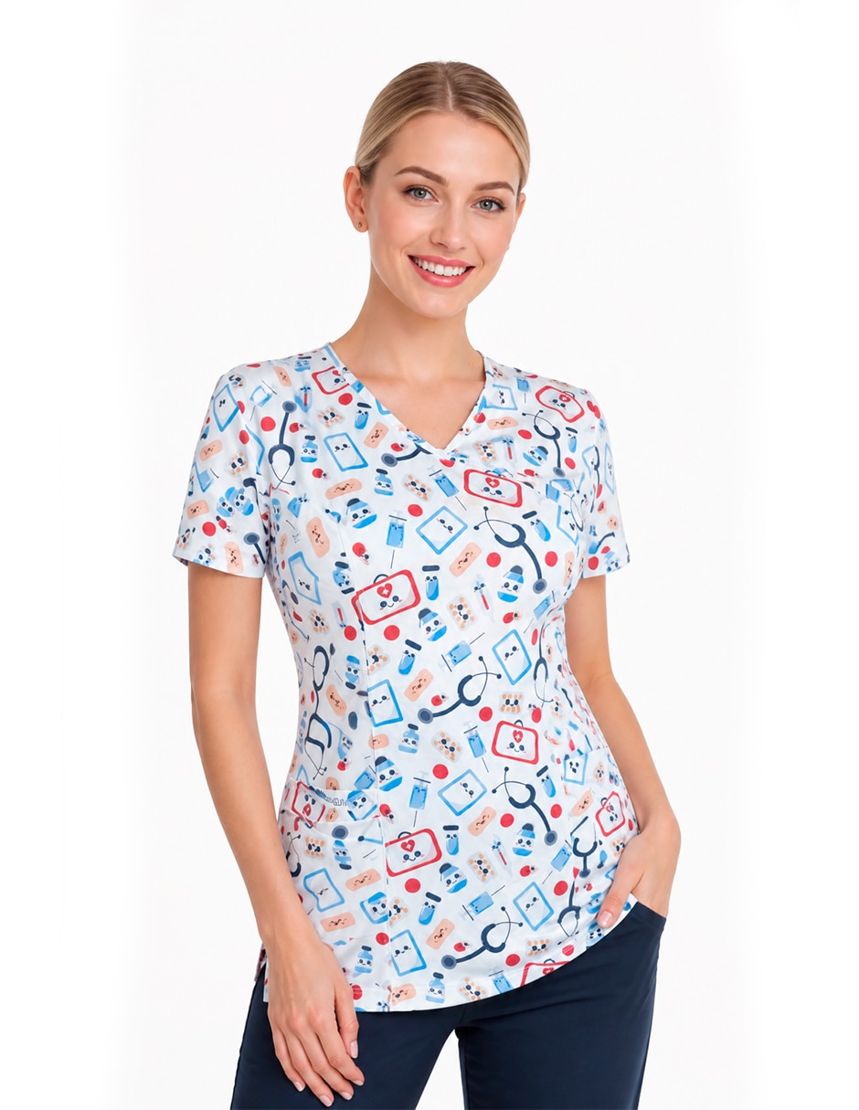 Filipina quirúrgica Medizin Uniformes estilo ajustado para mujer