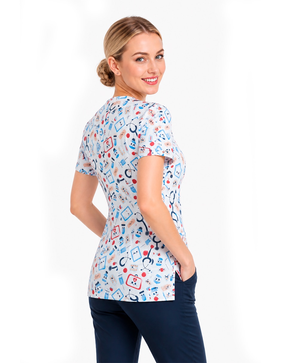 Filipina quirúrgica Medizin Uniformes estilo ajustado para mujer
