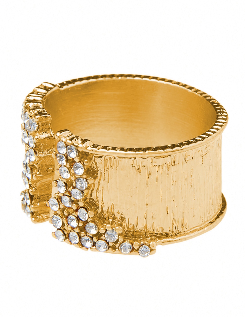 Anillo Aurelia de zirconia baño de oro 4