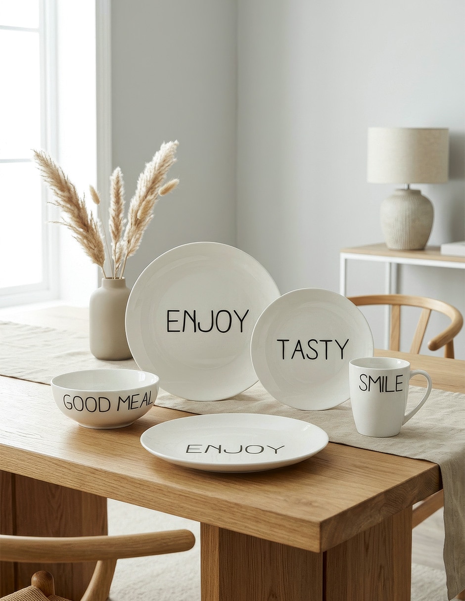 Vajilla cerrada Testy de porcelana para 4 personas