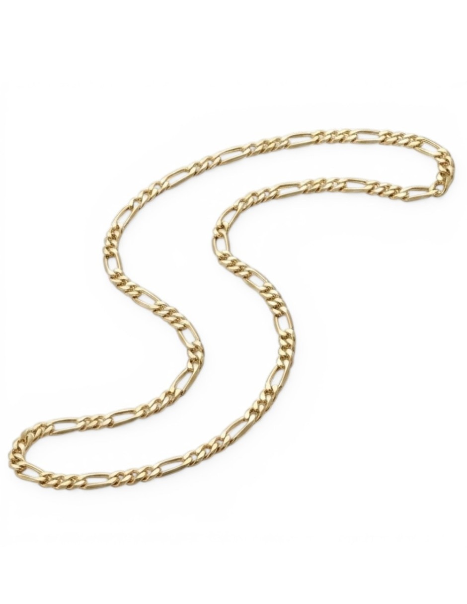 Cadena de eslabones unisex de oro laminado 14 K