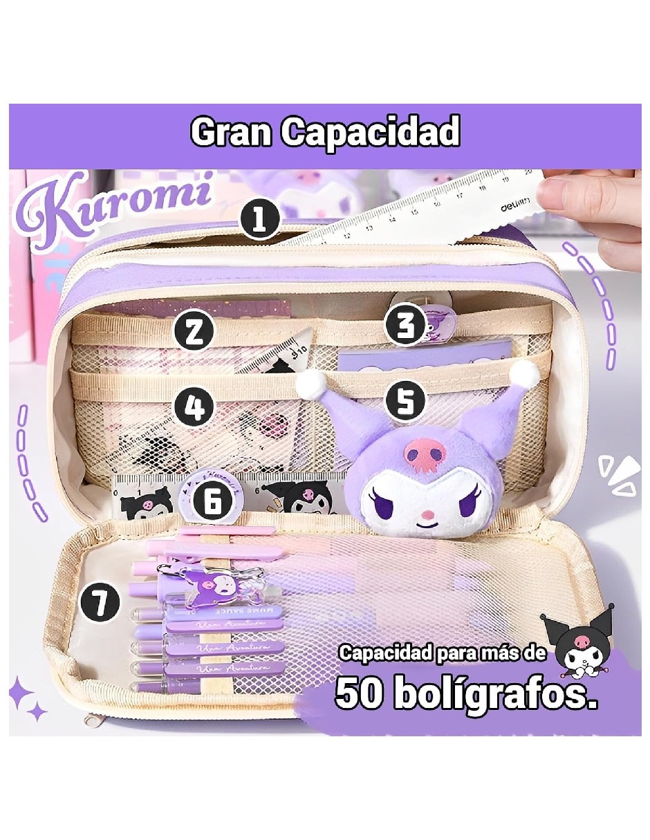 Lapicera Genérica Kuromi, Hello Kitty, My Melody y Cinnamoroll para niña