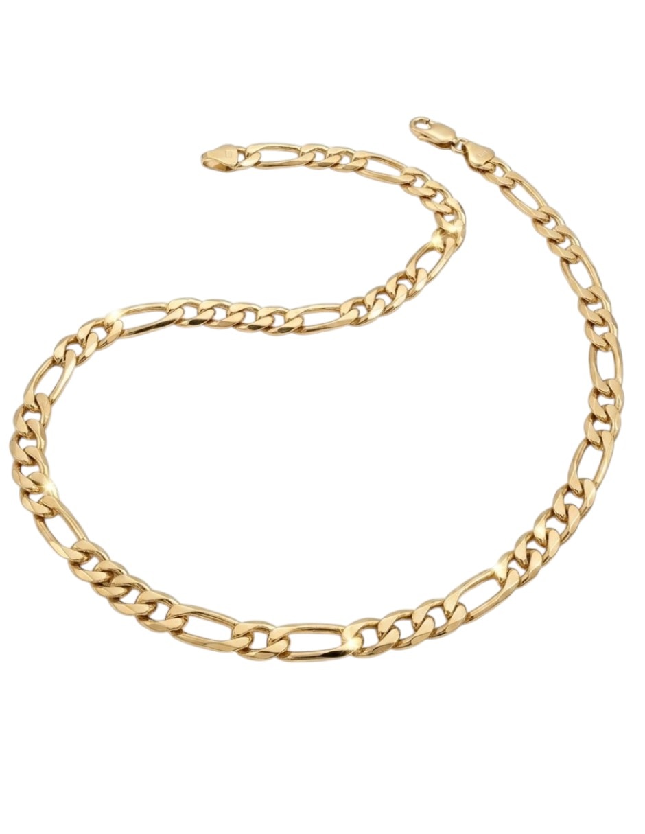Cadena de eslabones unisex de oro laminado 14 K Cadena de eslabones unisex de oro laminado 14 K