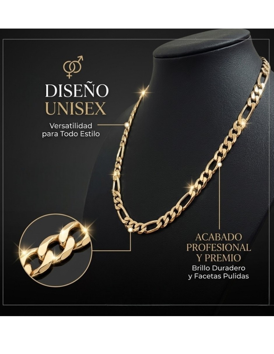 Cadena de eslabones unisex de oro laminado 14 K 5