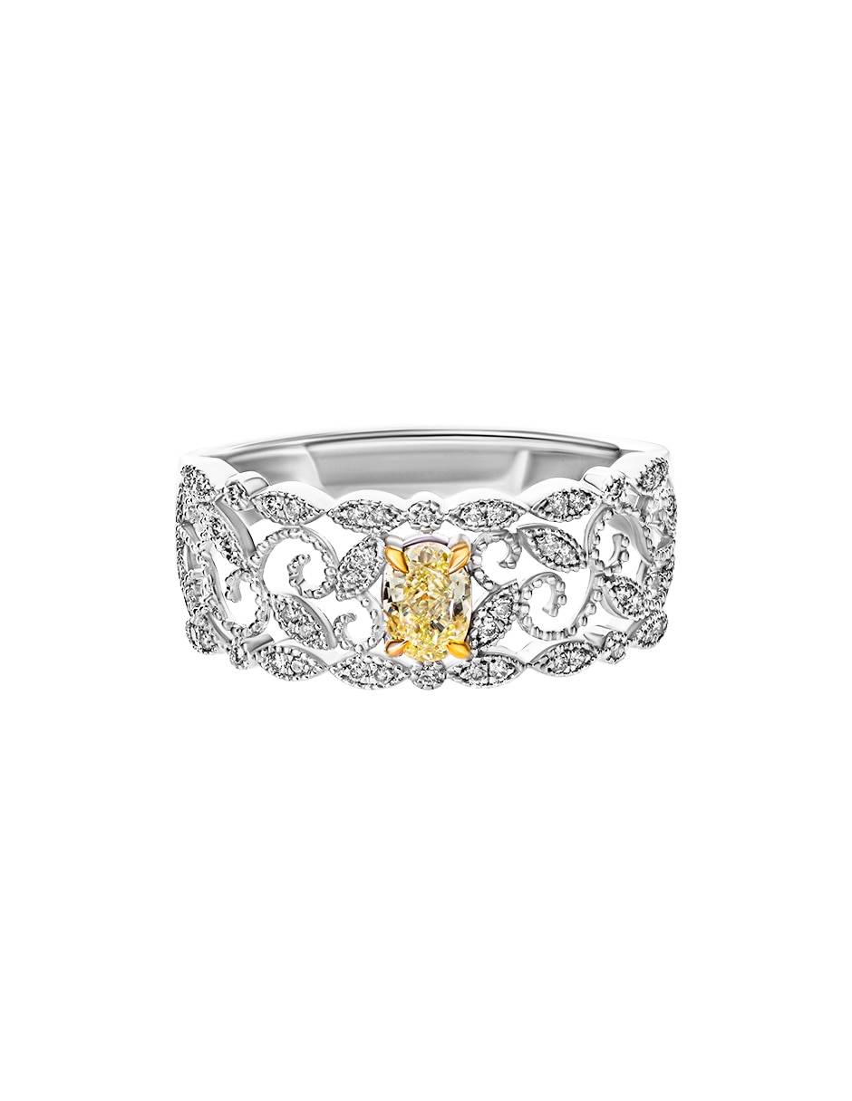 Anillo Gladkova 14 k de oro blanco pavé Anillo Gladkova 14 k de oro blanco pavé