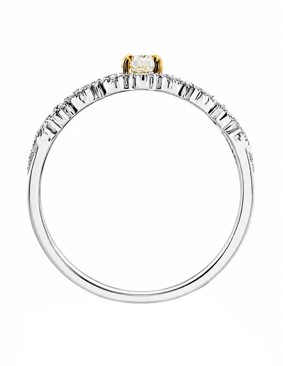 Anillo Gladkova 14 k de oro blanco pavé 5