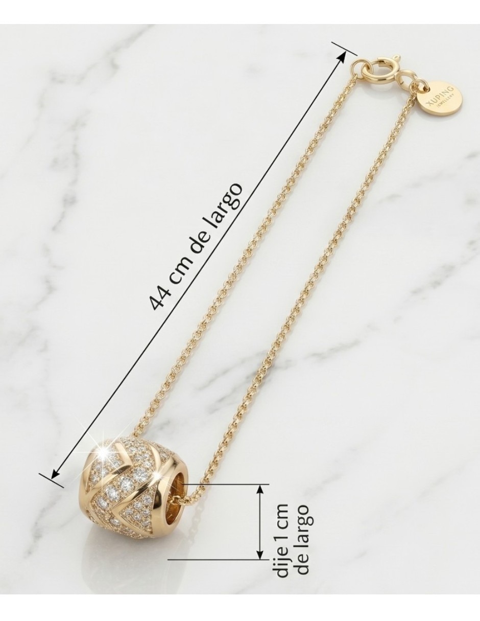 Collar y dije de esfera CM-Top de oro laminado 14 K