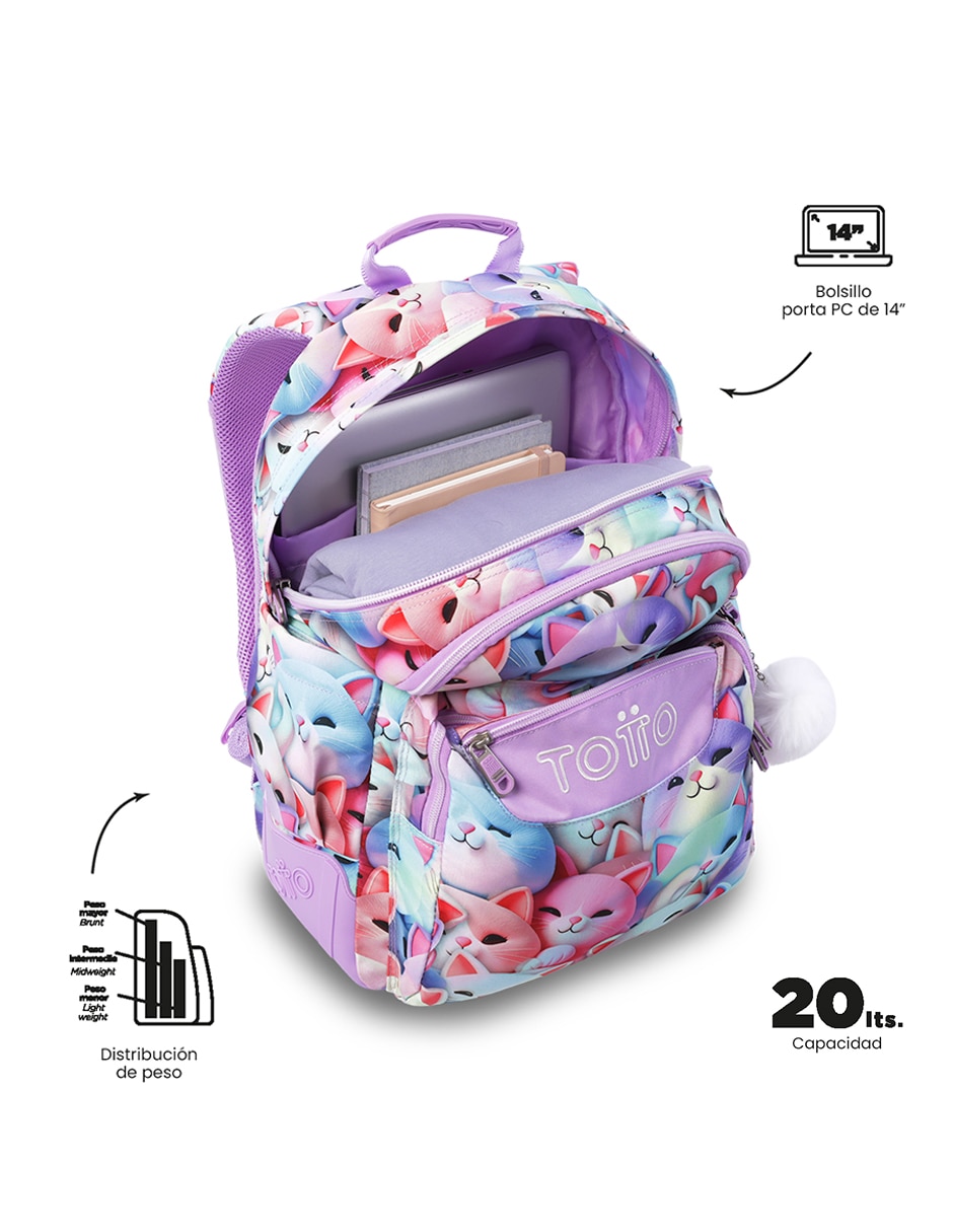 Mochila escolar Rayol impermeable para niña 3