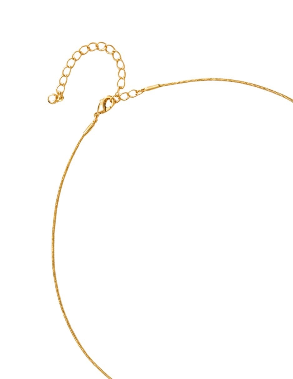 Collar con dije de letra E Burbuja 3