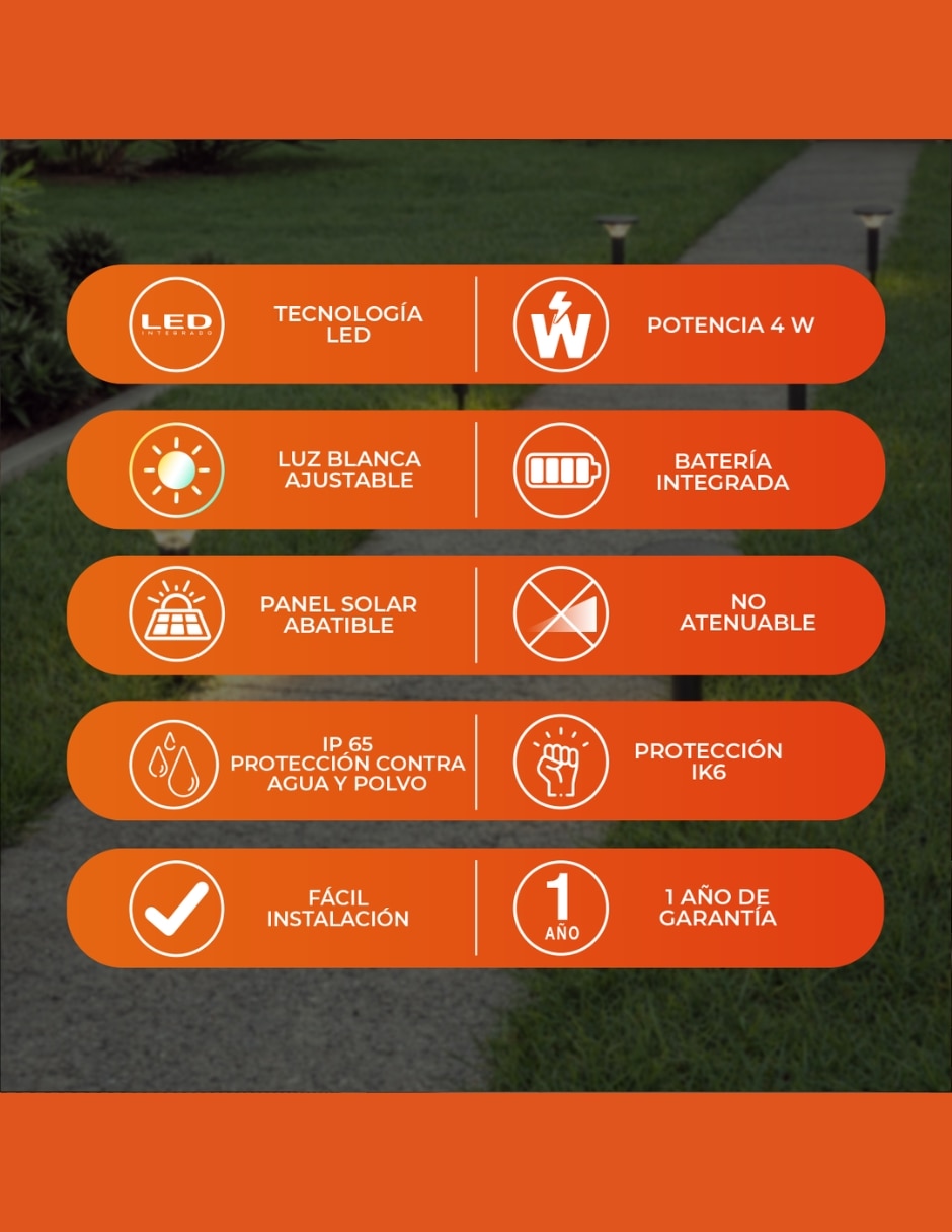 Lámpara solar Led Tilda 4