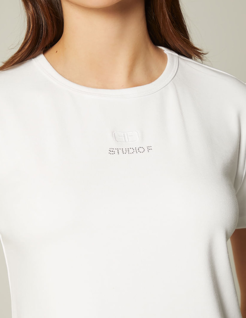 Playera manga corta cuello redondo para mujer 2