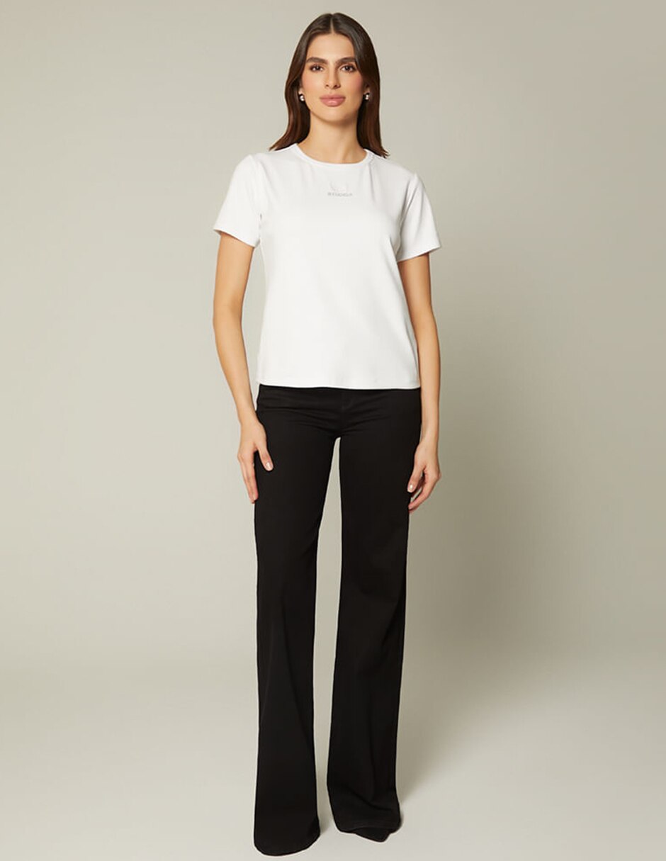 Playera manga corta cuello redondo para mujer 4