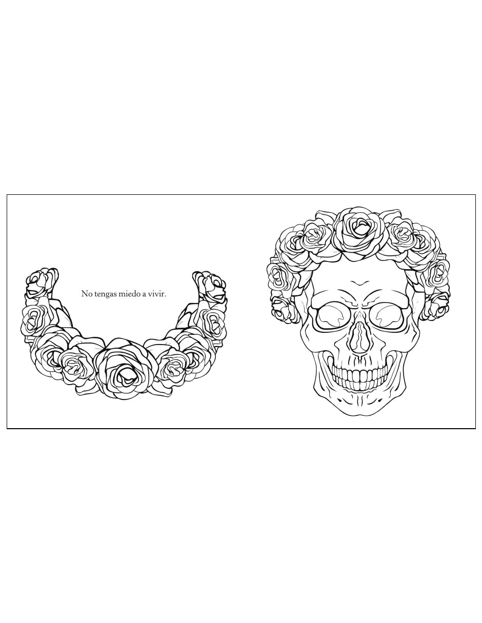 Libro colorear calaveras y catrinas de varios autores