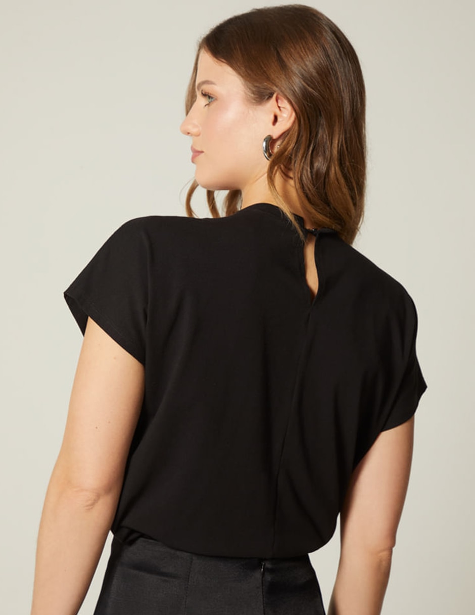 Playera manga corta studio f cuello redondo para mujer