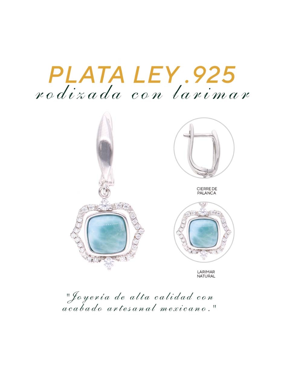 Set de aretes de plata p 925 con acabado brillante 2