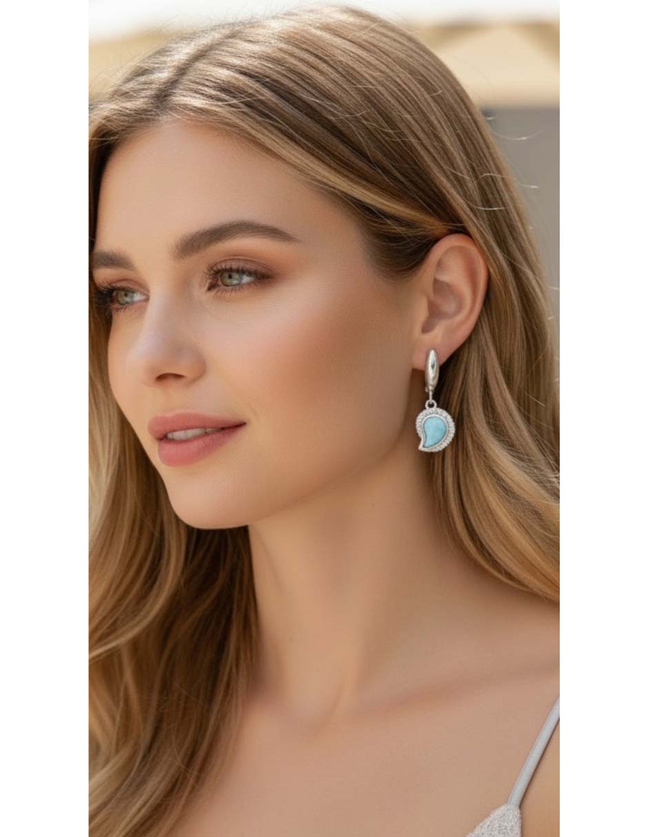 Set de aretes de plata p 925 con acabado brillante 3
