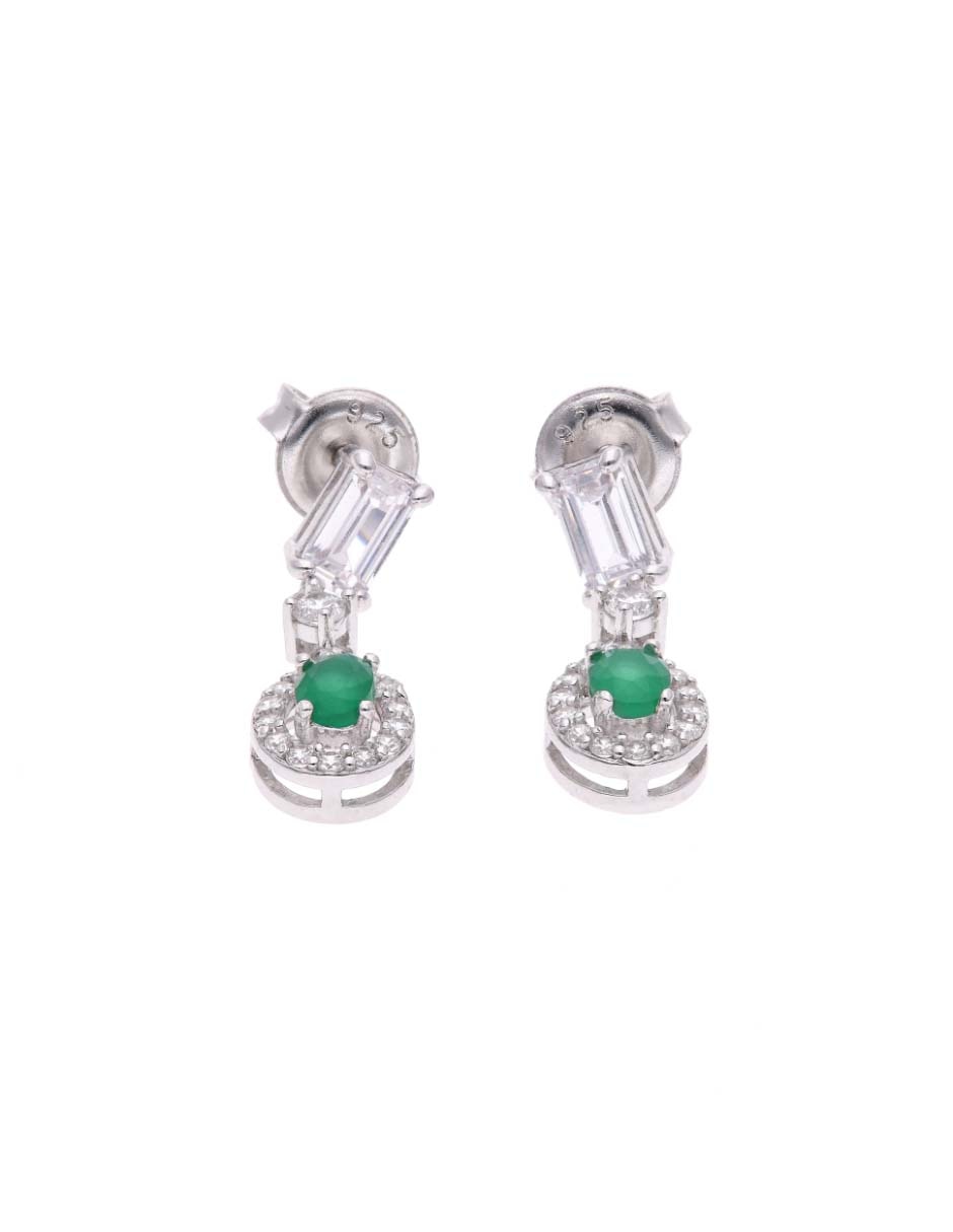 Set de aretes de plata p 925 con acabado brillante Set de aretes de plata p 925 con acabado brillante