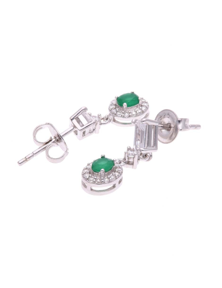 Set de aretes de plata p 925 con acabado brillante 2