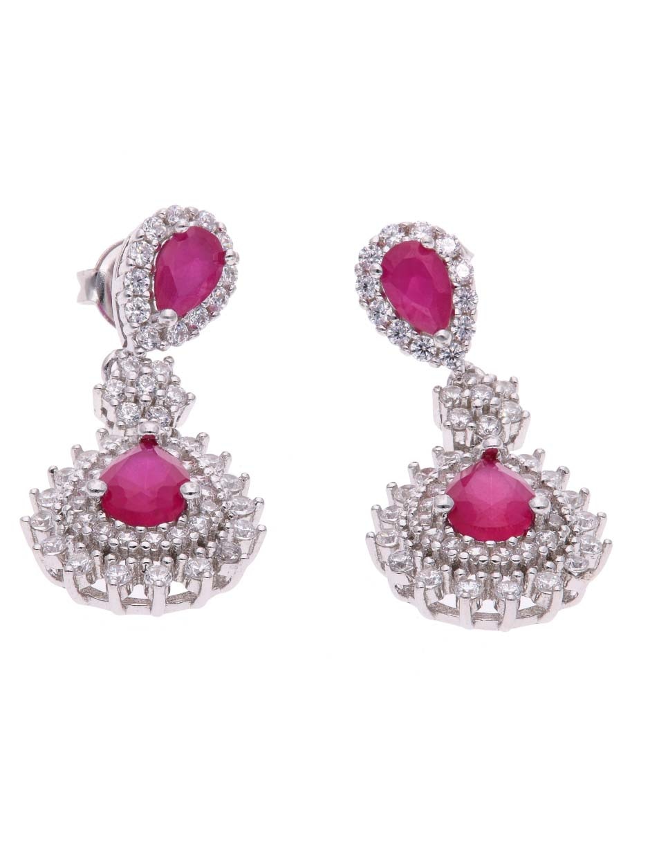 Aretes cortos de plata P 925 con acabado brillante Aretes cortos de plata P 925 con acabado brillante