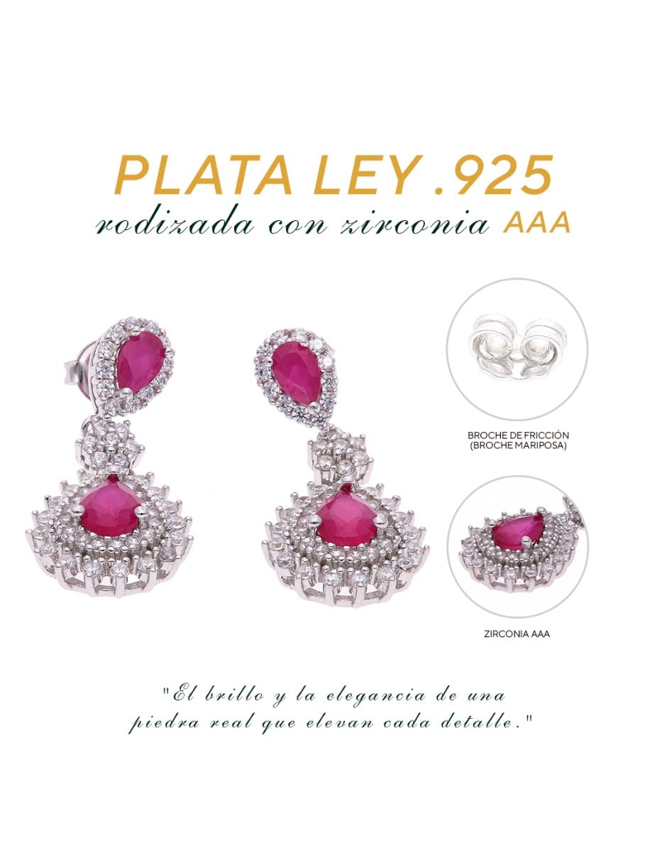 Aretes cortos de plata P 925 con acabado brillante 4