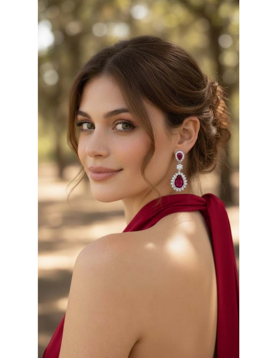 Aretes cortos de plata P 925 con acabado brillante 6