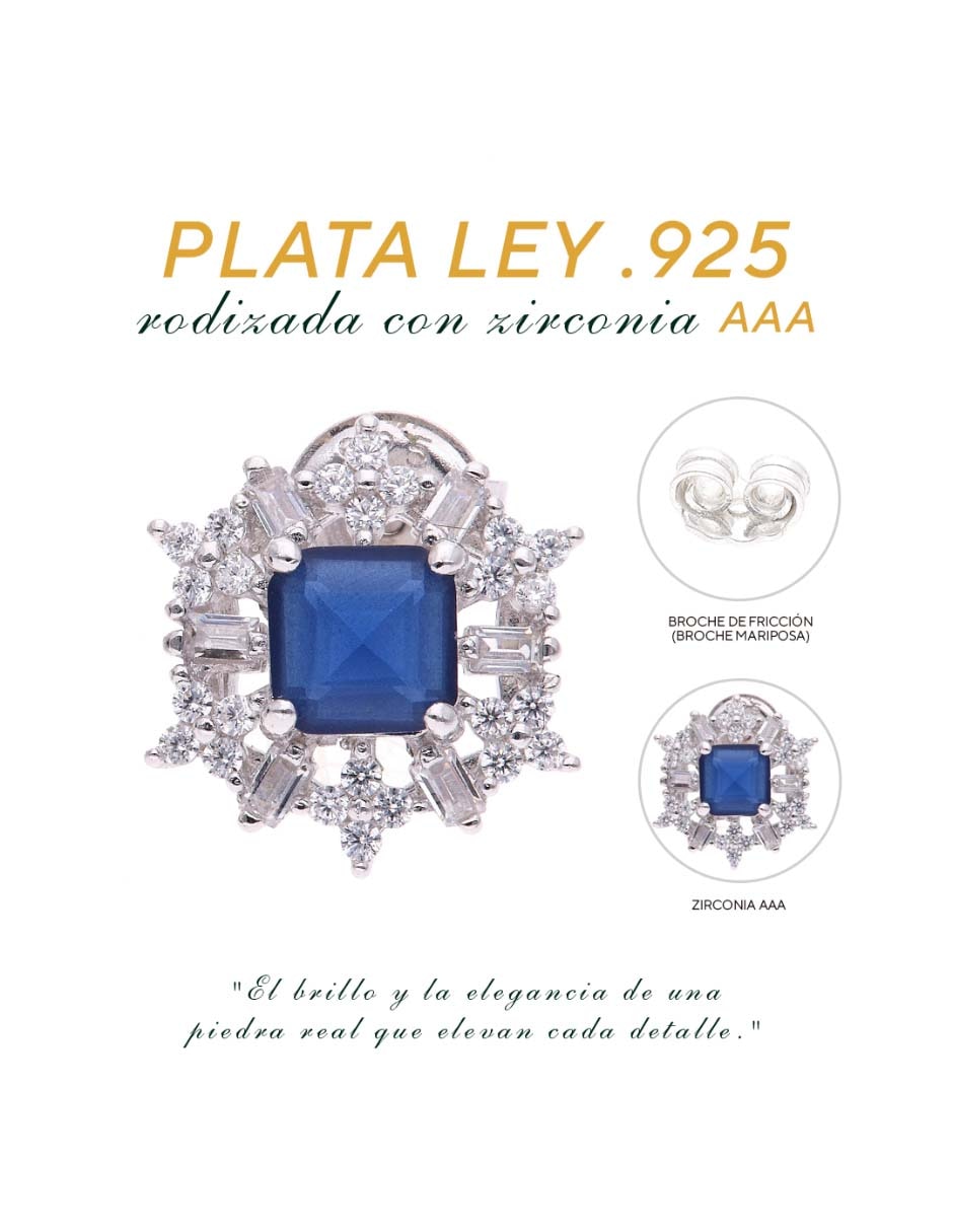 Aretes cortos de plata P 925 con acabado brillante 4