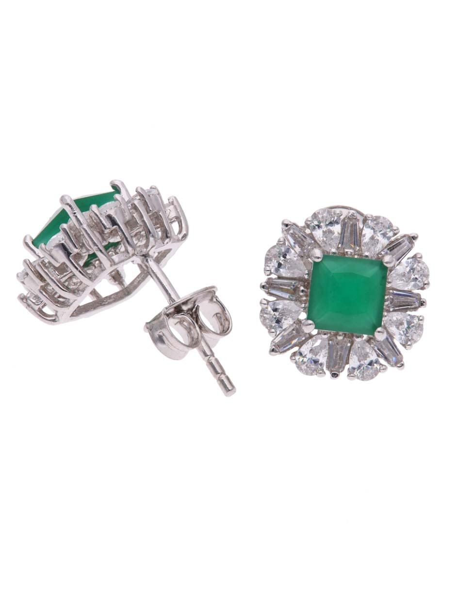 Aretes cortos de plata P 925 con acabado brillante 2