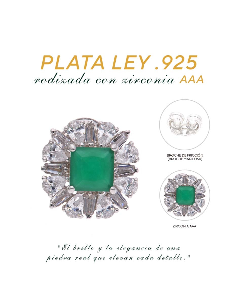 Aretes cortos de plata P 925 con acabado brillante 6