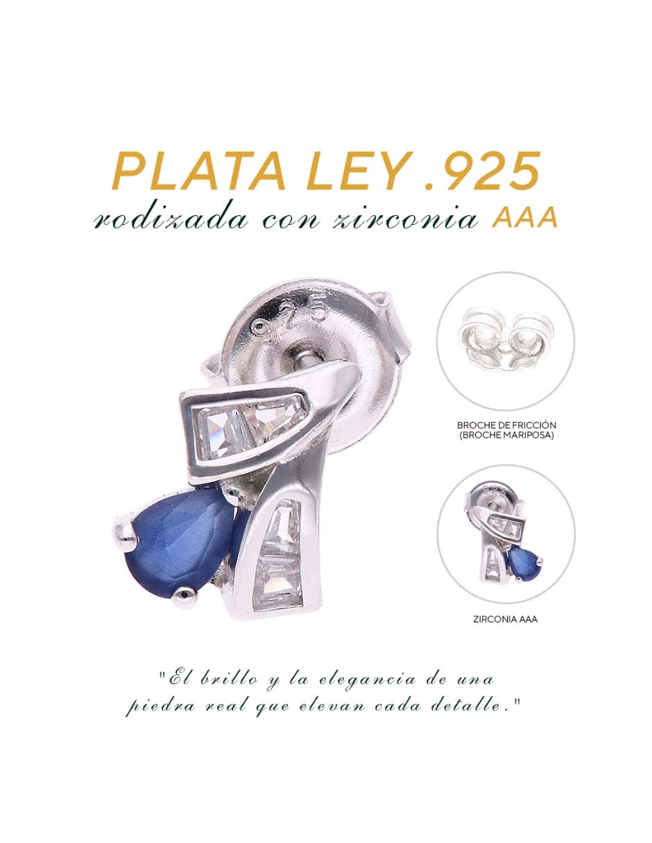 Aretes de plata P 925 con acabado brillante 6