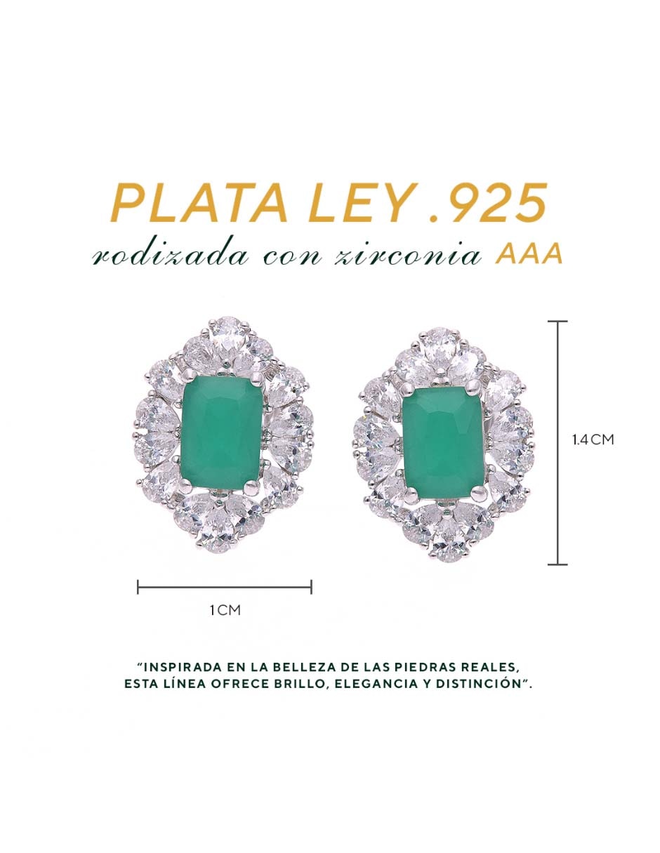 Aretes cortos de plata P 925 con acabado brillante 5