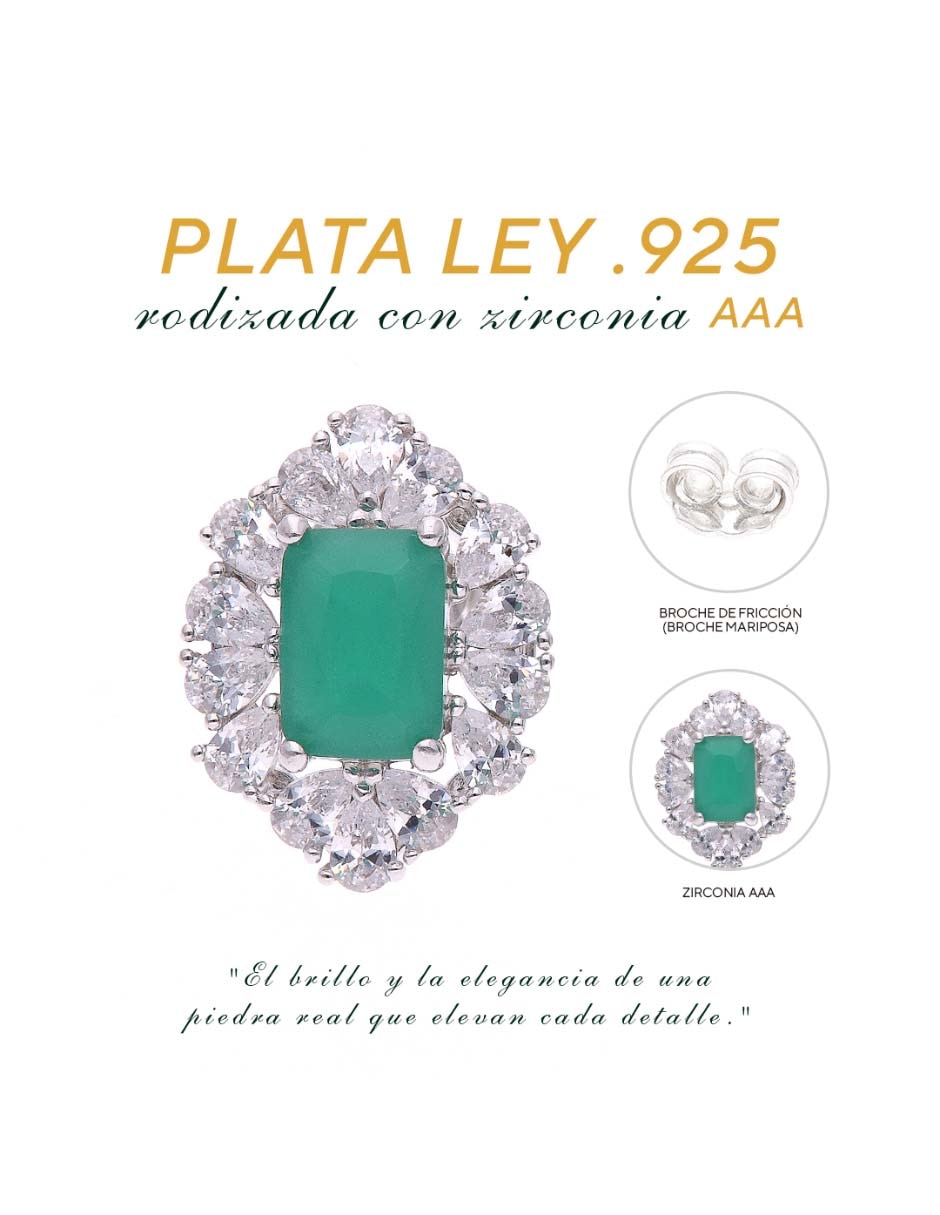 Aretes cortos de plata P 925 con acabado brillante 6