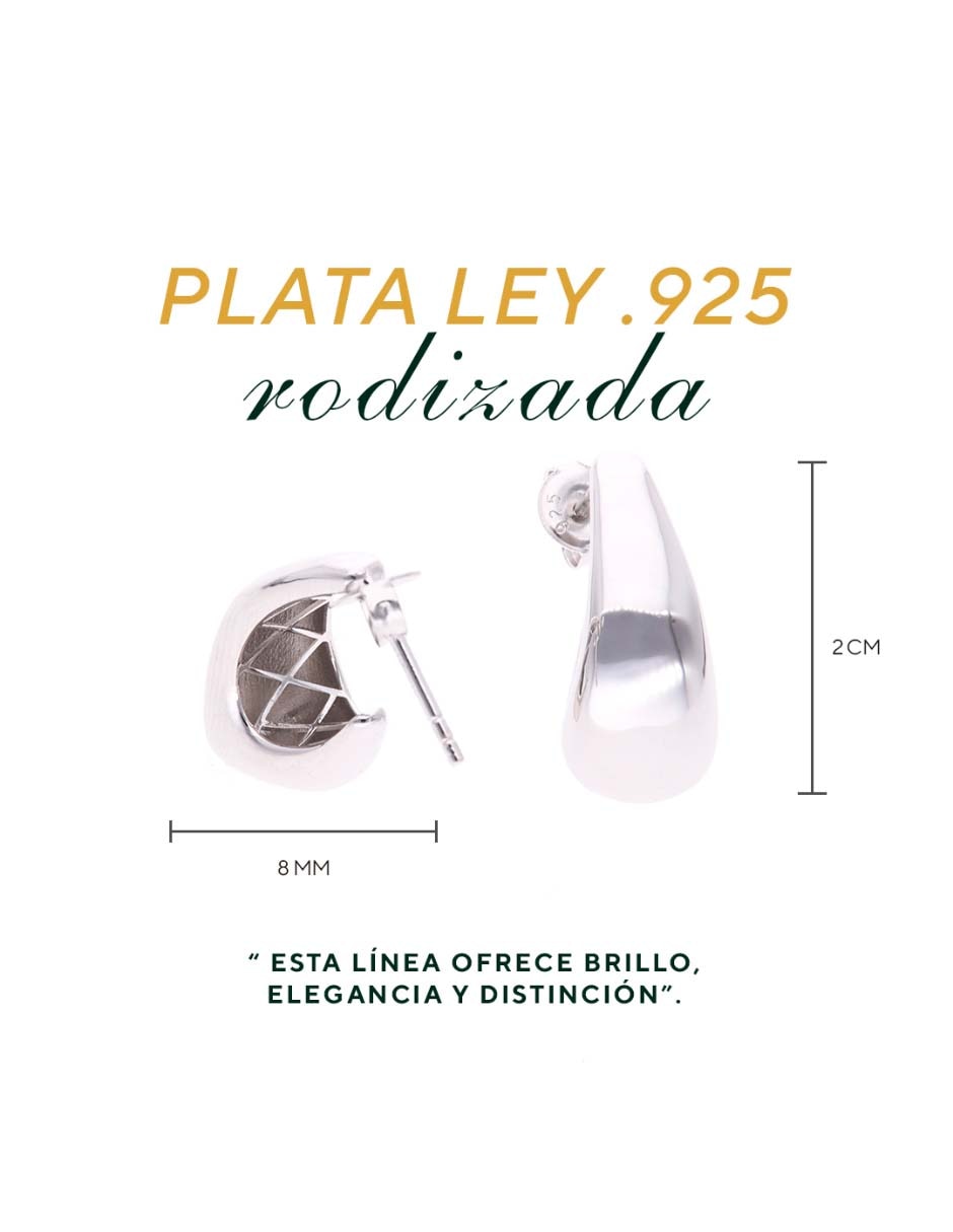 Set de aretes vanguardia joyera de plata p 925 con acabado brillante