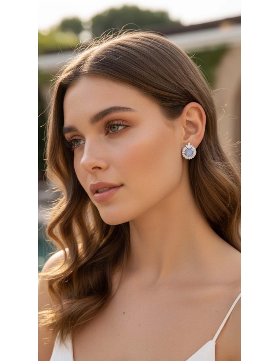 Aretes cotos de plata P 925 con acabado brillante 3