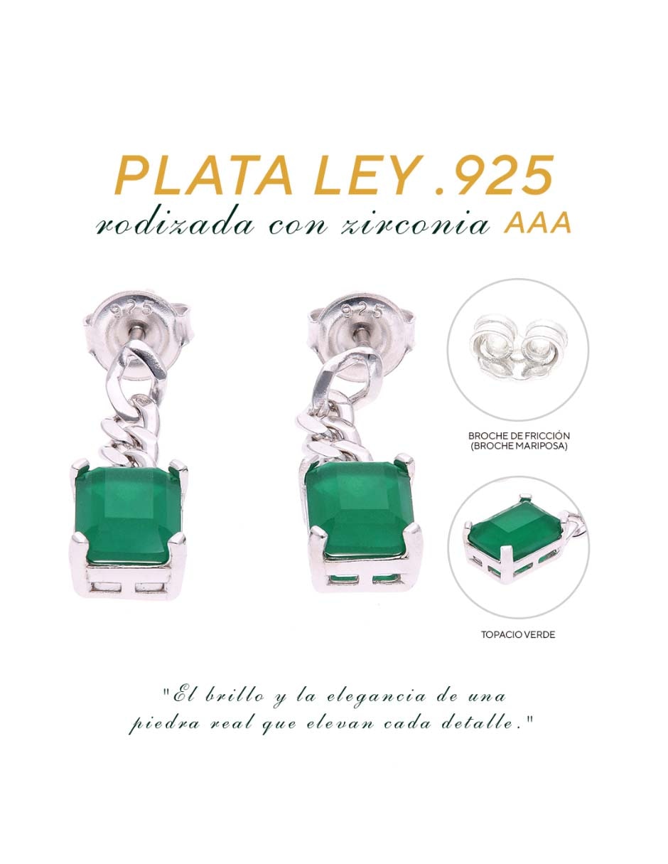 Set de aretes vanguardia joyera de plata p 925 con acabado brillante