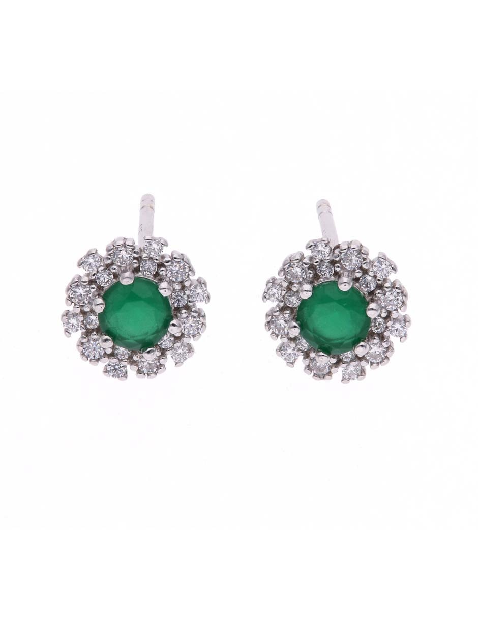 Aretes cortos de plata P 925 con acabado brillante