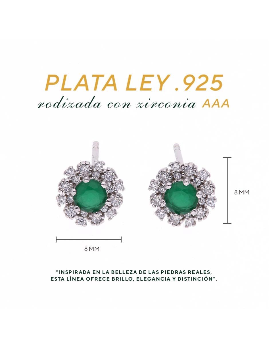 Aretes cortos de plata P 925 con acabado brillante 2