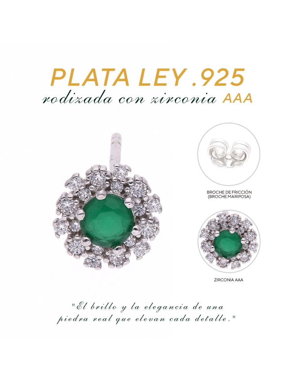 Aretes cortos de plata P 925 con acabado brillante 4