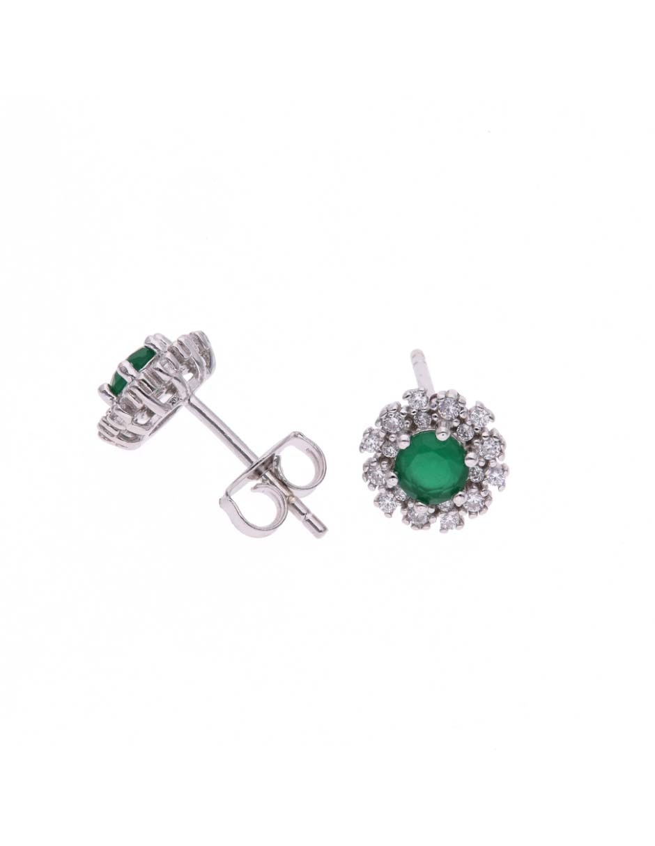 Aretes cortos de plata P 925 con acabado brillante 5