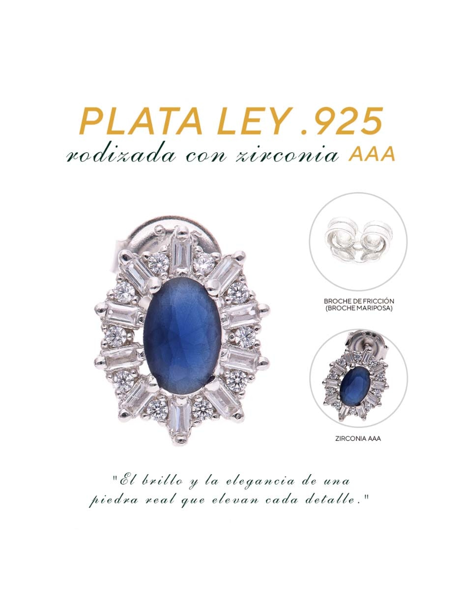 Aretes cortos de plata P 925 con acabado brillante 3