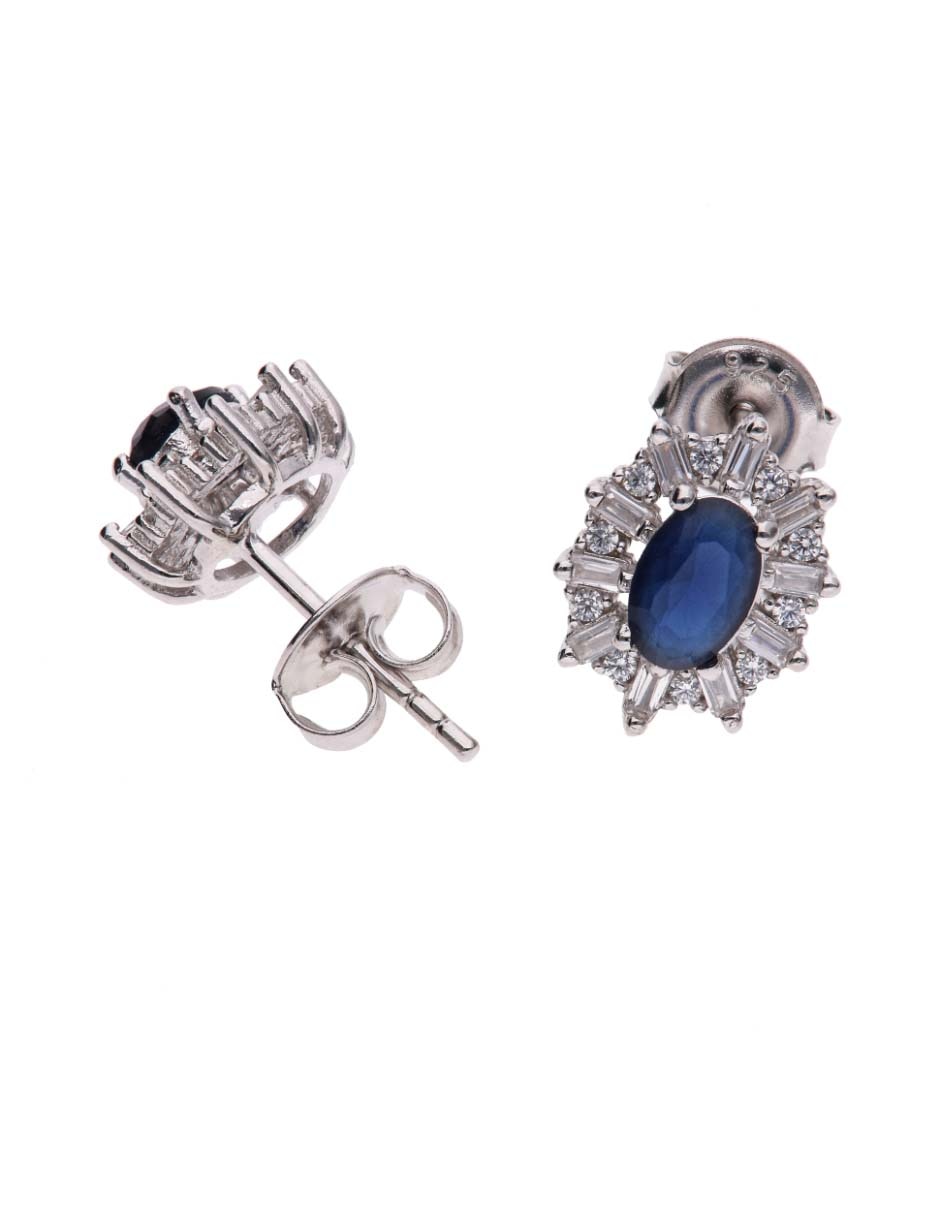 Aretes cortos de plata P 925 con acabado brillante 4