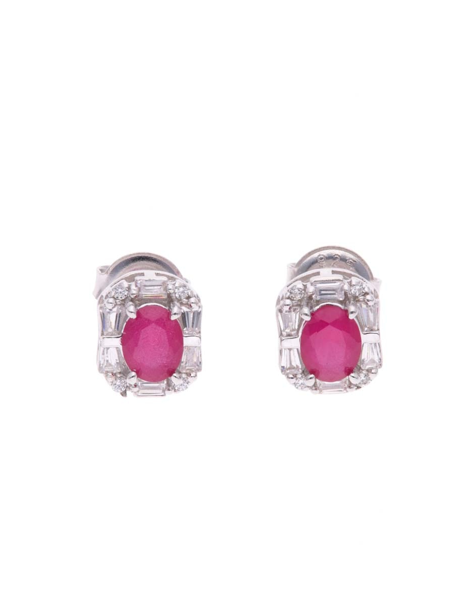 Set de aretes de plata p 925 con acabado brillante Set de aretes de plata p 925 con acabado brillante